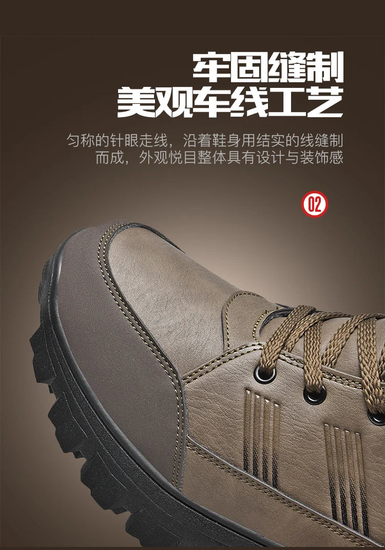 Men's Winter Boots 2025 Warm Waterproof Non-Slip Plush Sneakers Shoes Male Winter Tenis Boots Comfortable Slip-On Plush Lined