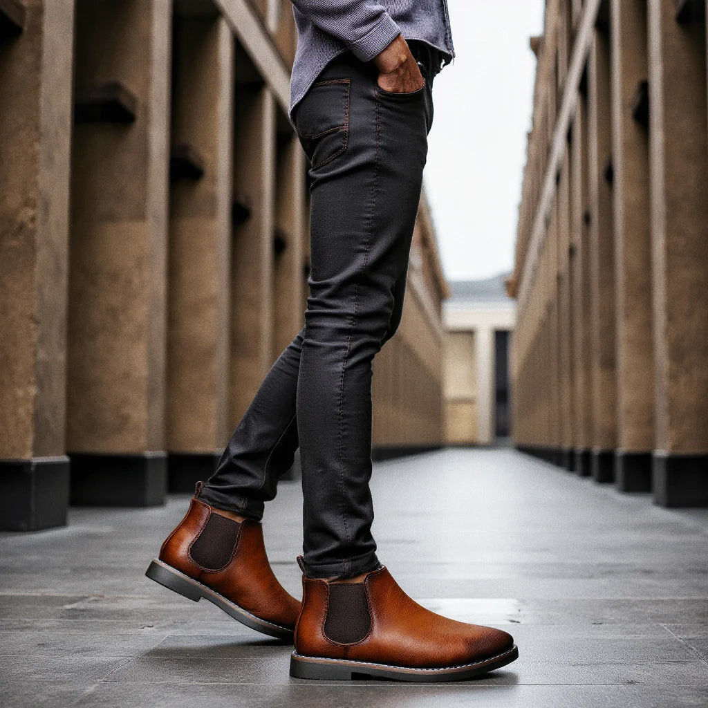 40~46 Men Chelsea Boots Brand Retro Comfortable Fashion Men Boots