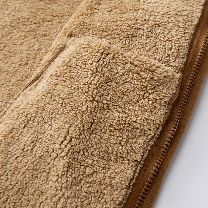 Winter Polar Fleece Jacket Men Warm Thicken Fleece Clothing Coats Men Outdoor Windproof Stand Collar Full Zipper Hiking Jacket