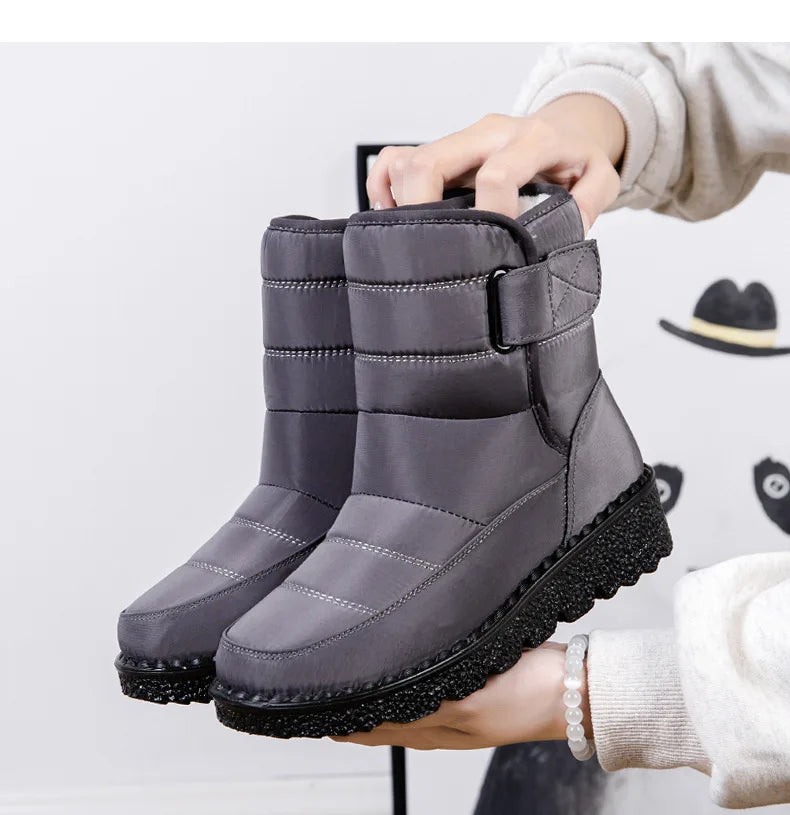 Boots Women Non Slip Waterproof Winter Snow Boots Platform Shoes for Women Warm Ankle Boots Cotton Padded Shoes Botas De Mujer