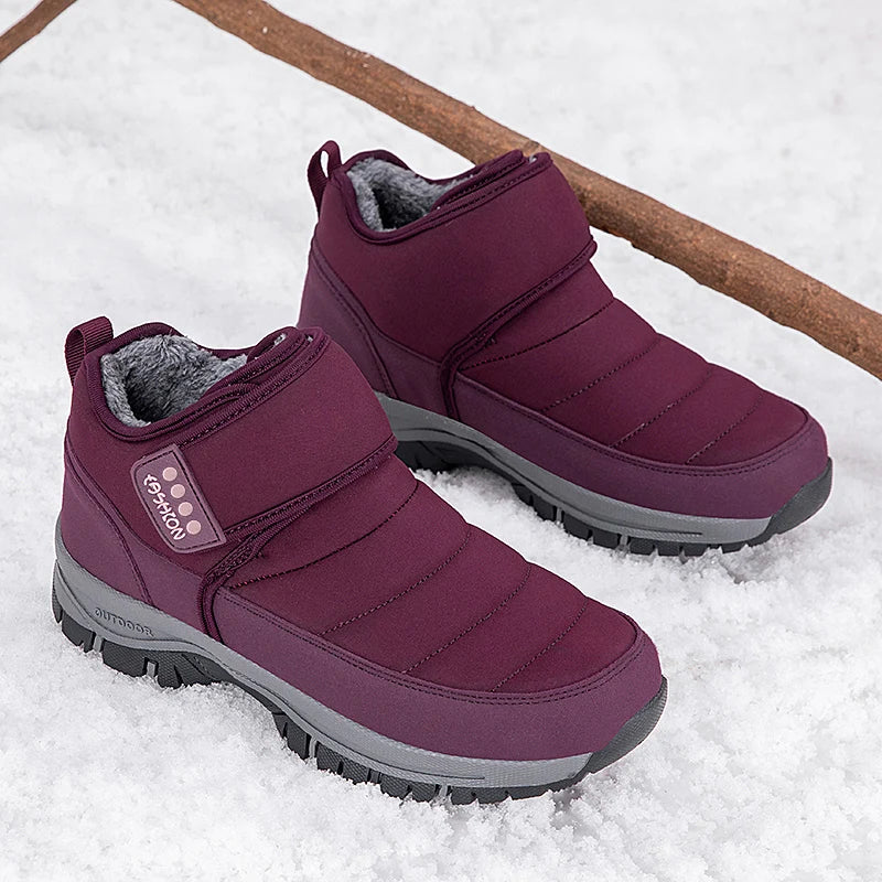 High Quality Men's Boots Warm Plush Men's Snow Boots Anti-Slip Winter Ankle Boots Outdoor Winter Shoes Men's Warm Sneakers Botas