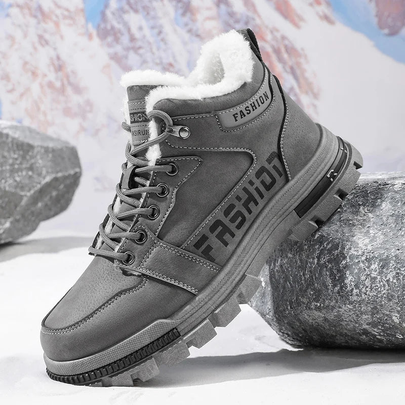 Men's high top denim boots, casual sports shoes, trendy and fashionable men's boots