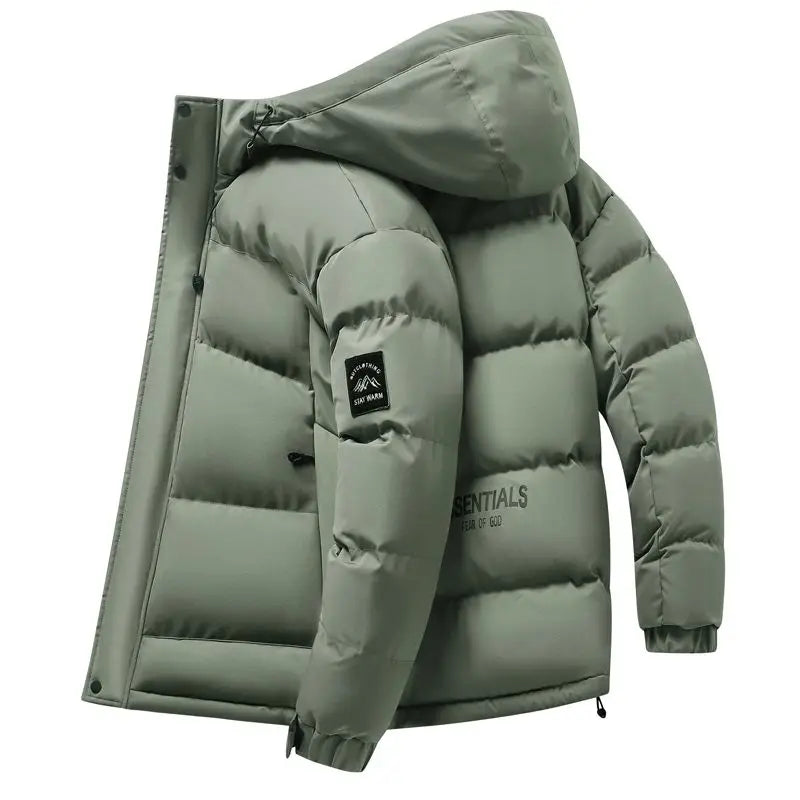 New Winter Hooded Bread Jacket Thickened Warm and Cold-proof Cotton-padded Jacket Winter Down Cotton-padded Jackets for Men