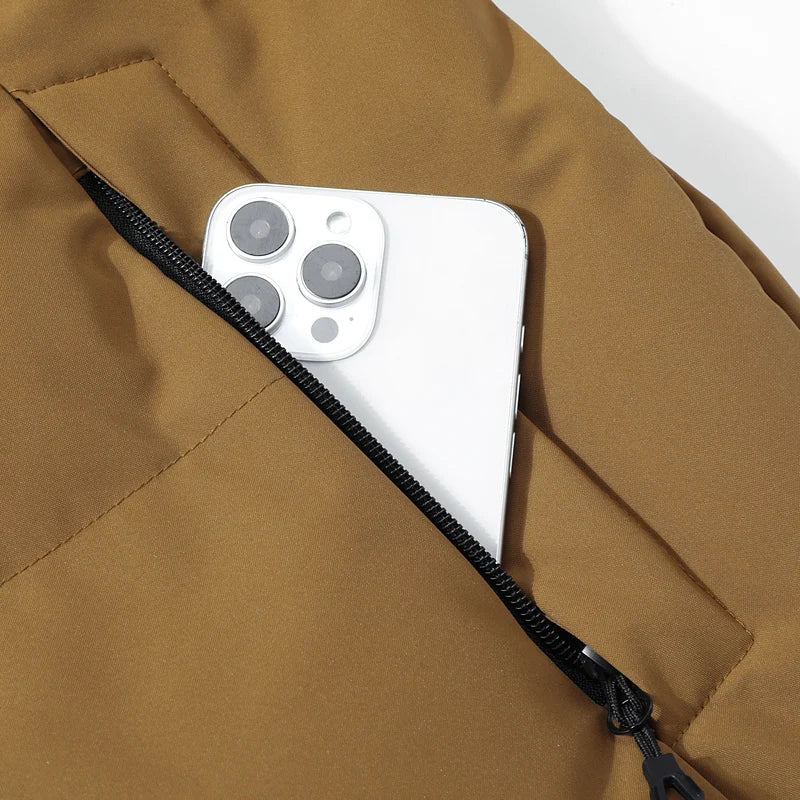 New Windproof Thickening Men Tops Outdoors Loose Versatile Comfort Keep Warm Coats Winter Fashion Casual Solid Hooded Parka Men