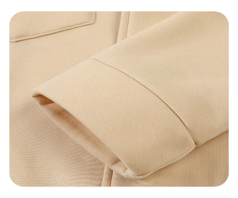 Men's winter fleece jacket - multi pocket, soft and warm casual outerwear, suitable for daily/outdoor/business leisure occasions