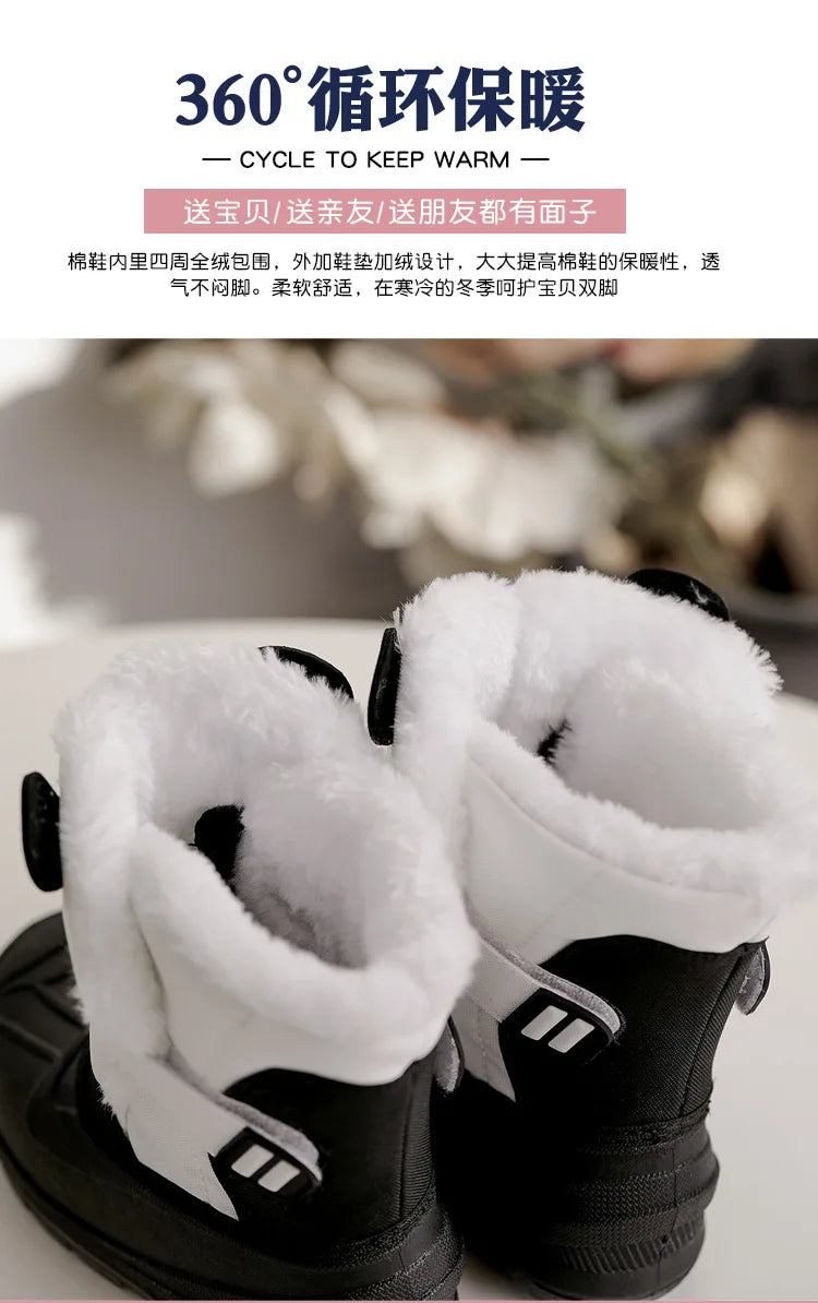 Girls Unicorn Snow Boots Waterproof Slip Resistant Cold Weather Shoes Brand Boy Girls Rubber Boots for Kids Fashion Sneakers