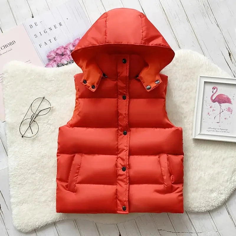 Kids' Insulated Hooded Winter Vest