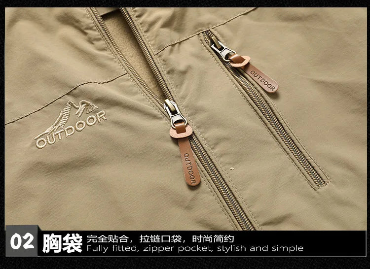 2025 Autumn Winter down Jacket Fleece Cotton Warm Coat Outdoor Casual Windproof Waterproof New Style for Men