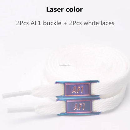 Combinaison de lacets AF1 originaux, lacets plats blancs et décoration de chaussures, accessoires pour chaussures Air Force One 