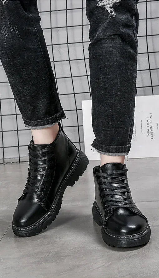 Winter Black Man Shoes Warm Boots for Men Short Barrel Booties Ankle Casual Comfortable Offers Trendy 2025 Cheap Fashion Sale