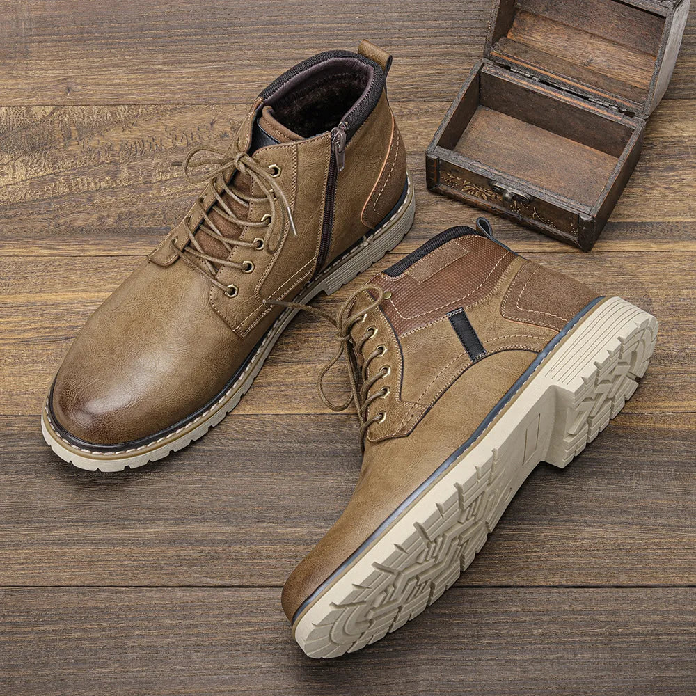 Men's Boots Retro Brushed Ankle Boots Men's Shoes Large Autumn and Winter Men's Boots Walking Shoes Women 2023 Shoes for Men