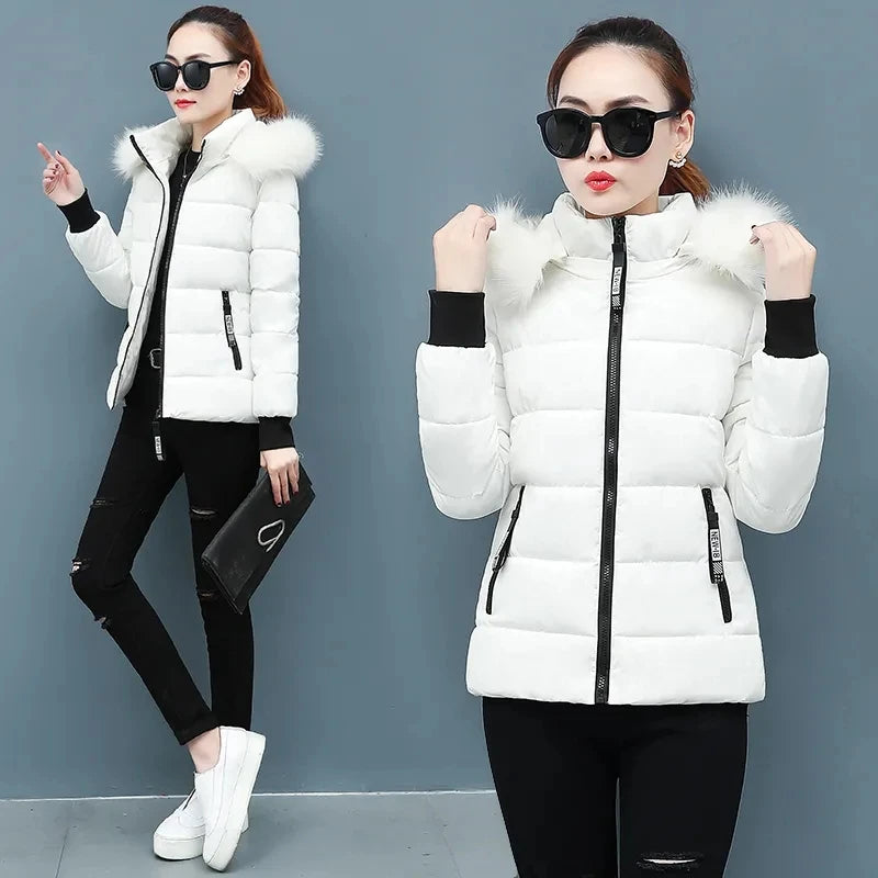 Women's Winter Parka Coat 2025 Korean Version Loose Lady Cotton Padded Outerwear Temperament Casual Ladies Down Cotton Jacket