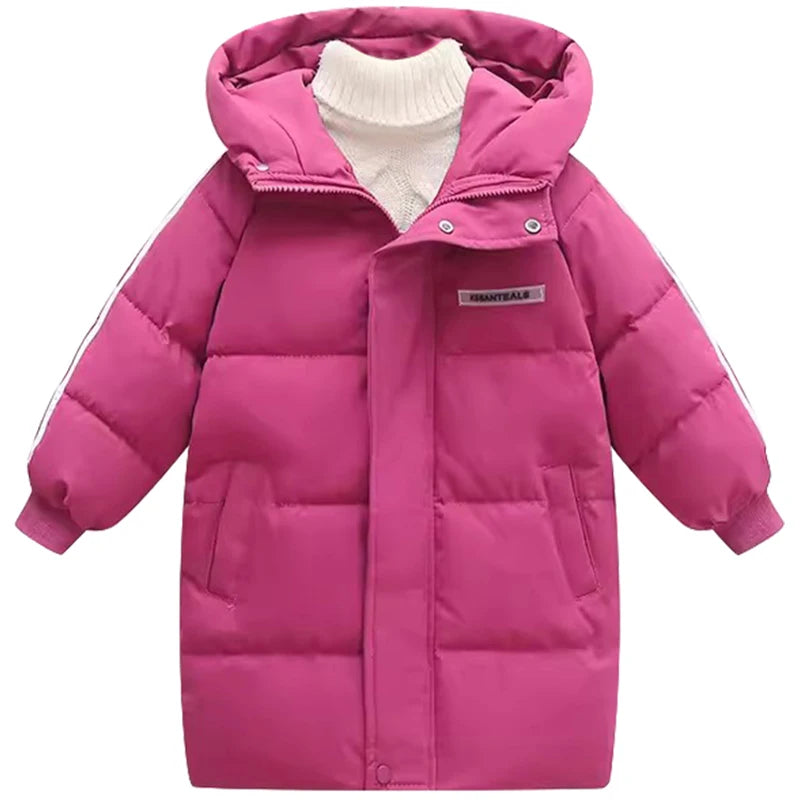 Winter Jacket For Girl Parkas Cotton Padded Baby Down Jacket Long Sleeve Baby Girls Outerwear Coat Loose Thicken Warm Kid Girl