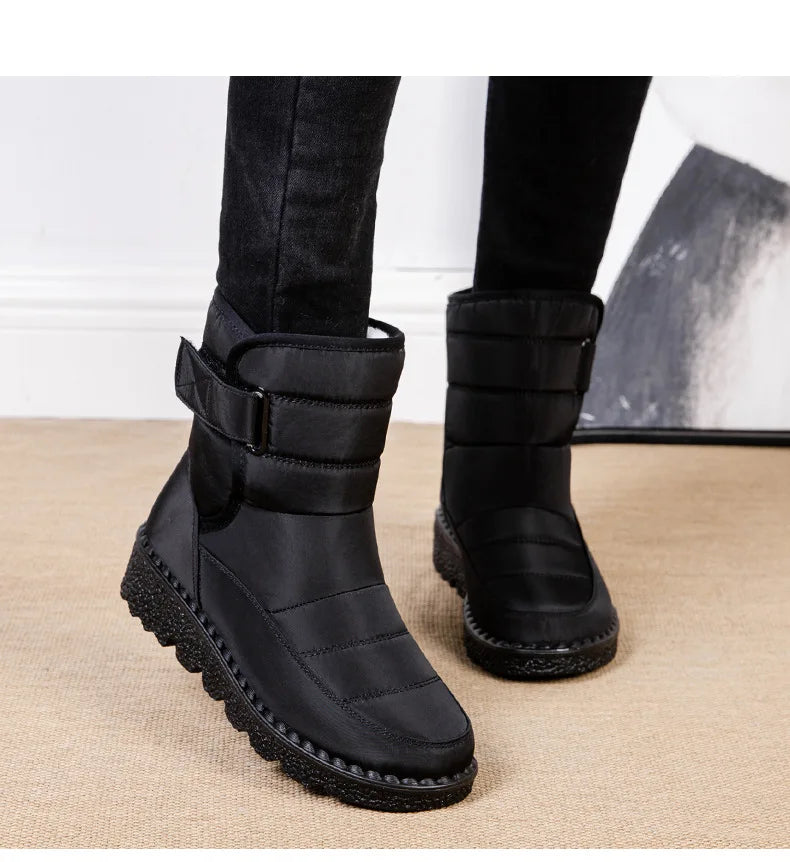 Boots Women Non Slip Waterproof Winter Snow Boots Platform Shoes for Women Warm Ankle Boots Cotton Padded Shoes Botas De Mujer