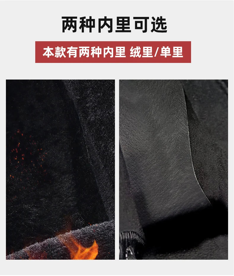 Leather Shoes Loafers Soft and Comfortable Ankle Boots Shoes for Men Wear-resistant All-match Mid-top Work Wear Fashion New