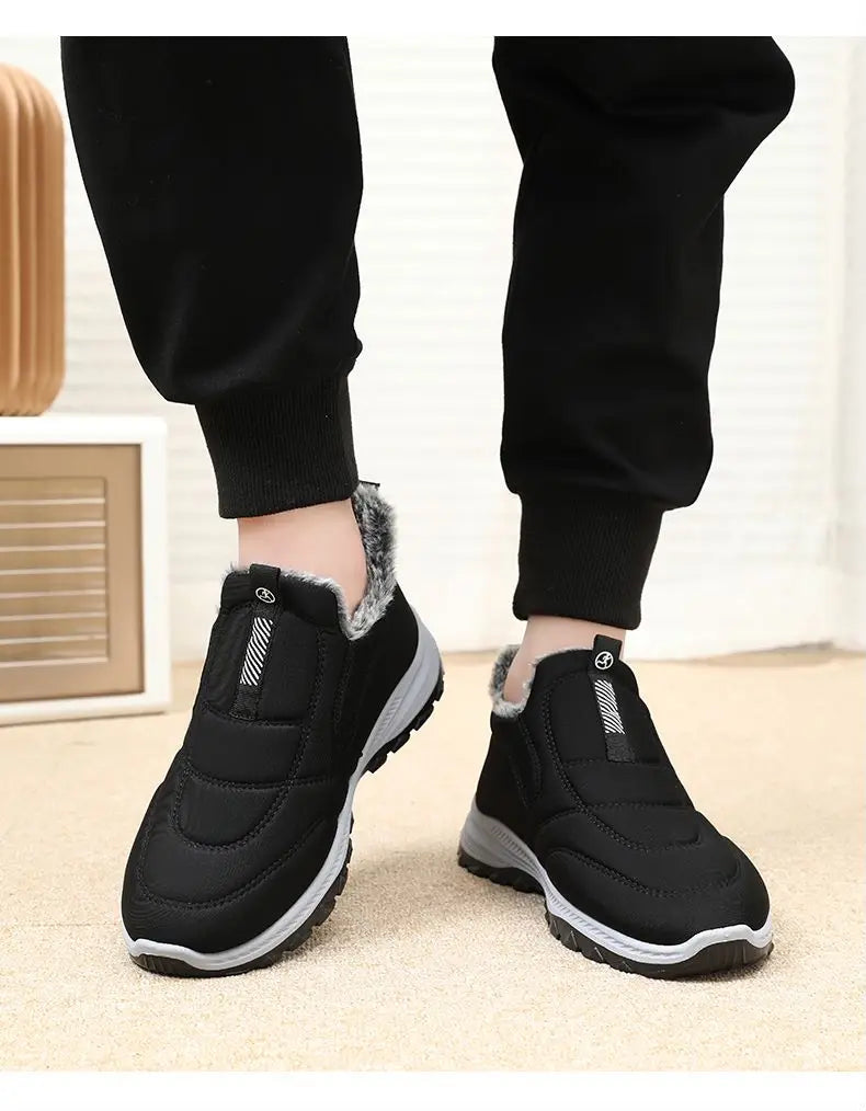 Winter Men's Snow Boots Non-slip Plush Fur Thick Cotton Shoes Male Sneakers Oudoor Hiking Warm Boots