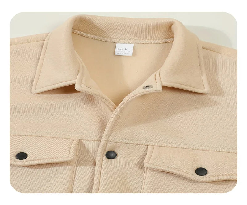 Men's winter fleece jacket - multi pocket, soft and warm casual outerwear, suitable for daily/outdoor/business leisure occasions