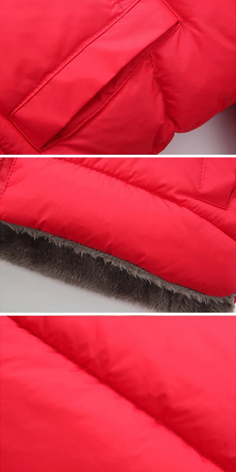 Winter Kids Thick Jacket Boys Girls Cotton-Padded Cashmere Hooded Coat Chilren Fleece Warm Outerwear Clothing for 2 3 4 5 6Years