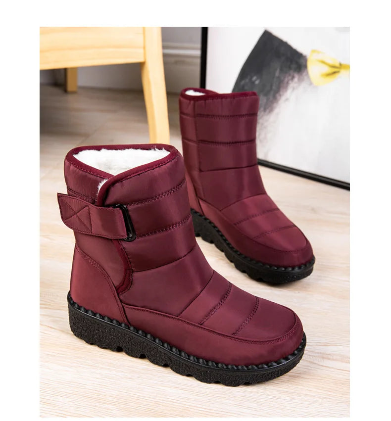 Boots Women Non Slip Waterproof Winter Snow Boots Platform Shoes for Women Warm Ankle Boots Cotton Padded Shoes Botas De Mujer