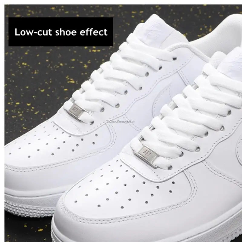 Combinaison de lacets AF1 originaux, lacets plats blancs et décoration de chaussures, accessoires pour chaussures Air Force One 