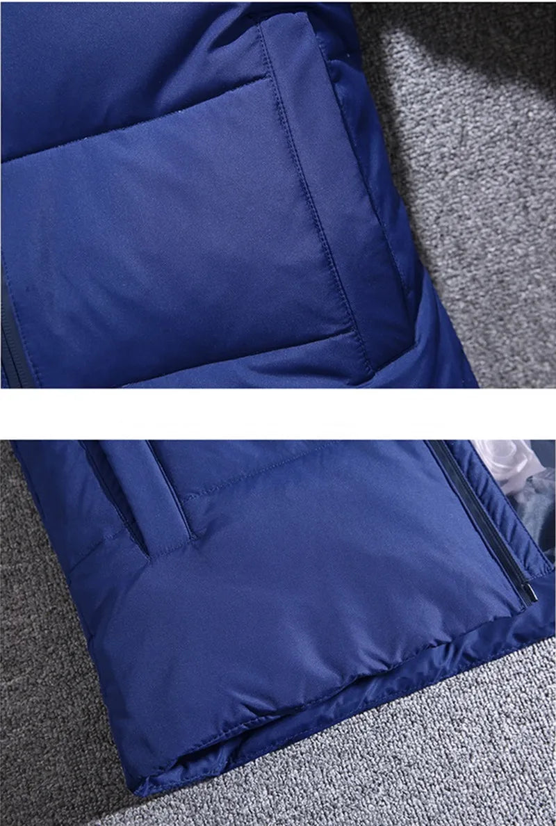 -20 Degree Down Jacket Male Winter Parkas Men White Duck Down Jacket Hooded Outdoor Thick Warm Padded Snow Coat Oversize M-4XL