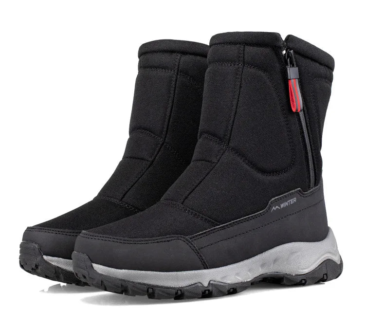 Men Boots 2025 Winter Shoes For Men Warm Snow Boots Mid-calf Men Warm Shoes Thick Plush Winter Boots For Men Women Cotton Shoes