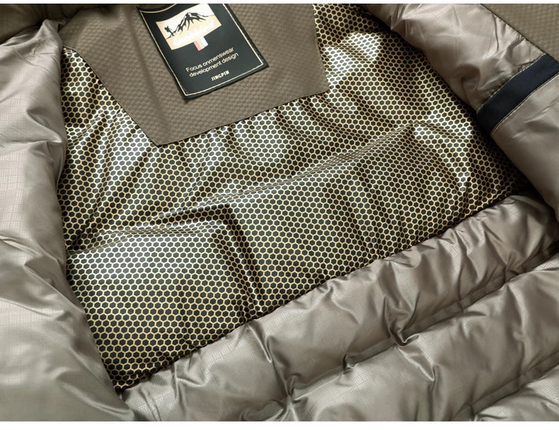 Men's Outdoor Winter Coat Parkas Middle-aged and Elderly Padded Men's Down Warm Padded Jacket Winter Removable Hooded Parkas