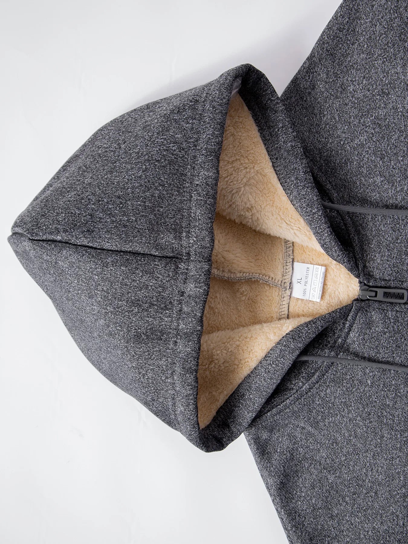 Men's Zip-Up Fleece-Lined Winter Hoodie