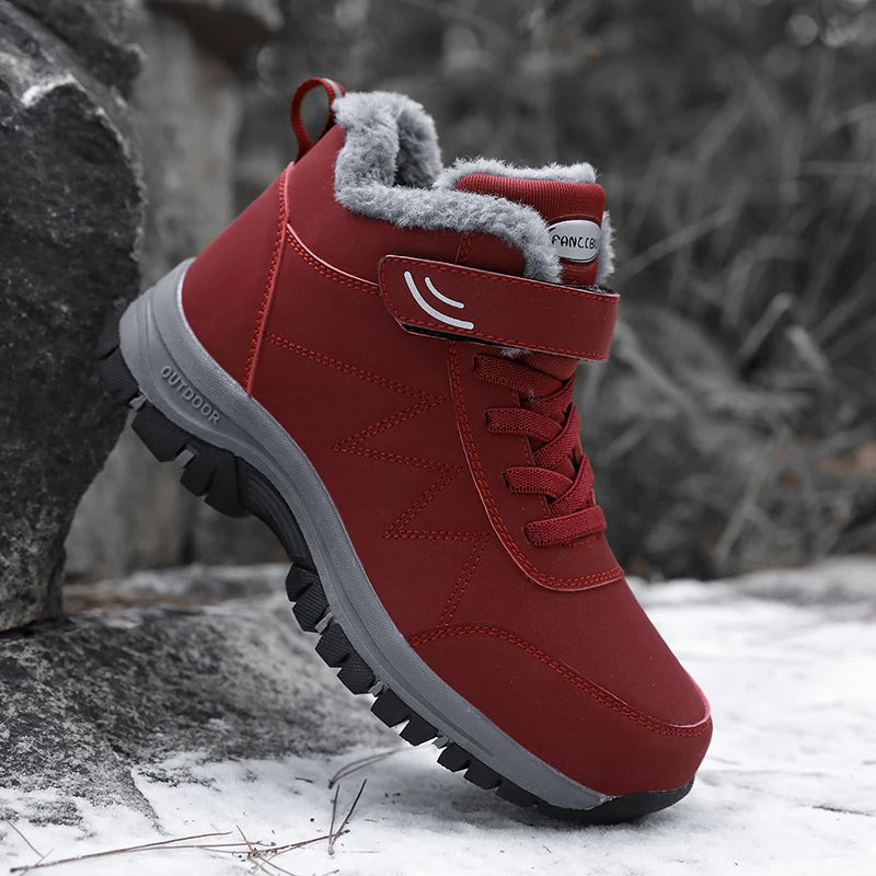 Winter Popular Waterproof  Walking Shoes Cotton Shoes Couple Plush Warm Comfortable Women And Men Shoe