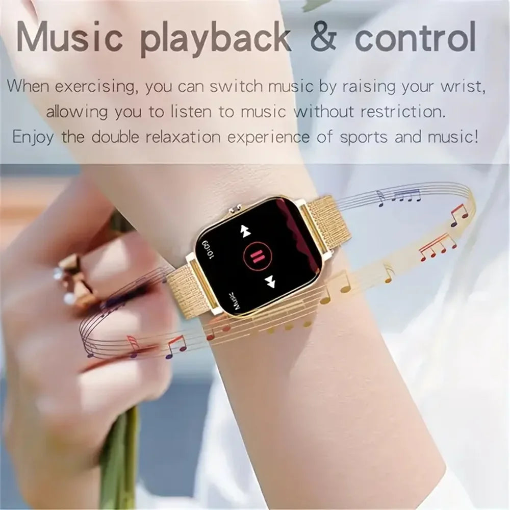 Montre connectée Bluetooth parlante avec moniteur d'oxygène dans le sang et de pression artérielle, pour femmes et hommes, cadeau de vacances 