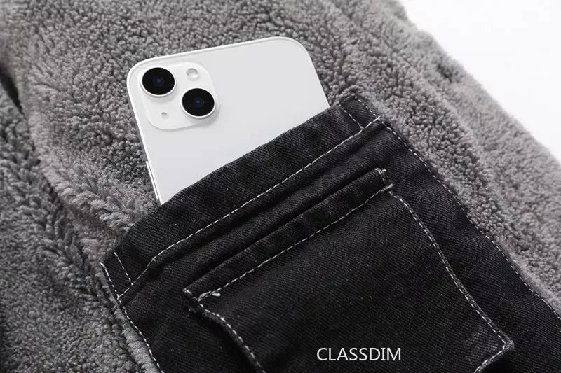 Men Winter Black Denim Jackets Fleece Warm Coats Good Quality Male Casual Winter Jackets Outwear Casual Coats Winter Clothes 4XL