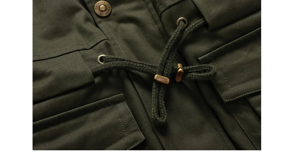 Winter Men's Warm Padded Jackets Fashion Men Fleece Lined Thermal Hooded Coats Men Mountain Ski Windbreaker Jackets Clothing