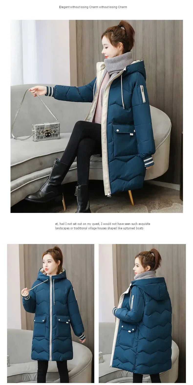 Winter Women Jacket Coats Long Parkas Female Down Cotton Hooded Overcoat Thick Warm Jackets Windproof Casual Student Coat Parka