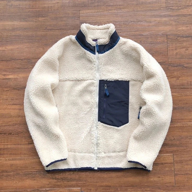 Winter Man Down jackets Sweater Lamb Fleece submachine jackets Men Outdoor Windproof Coldproof Warm Comfortable Outerwear Top