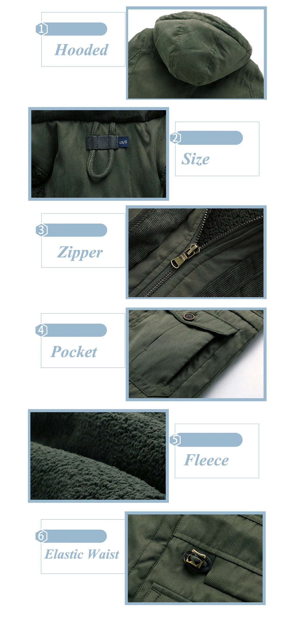 Winter Mens Fleece Warm Jackets Fashion Men Thicken Thermal Tactical Hooded Coats Men Outdoor Multi-pocket Windbreaker Jacket