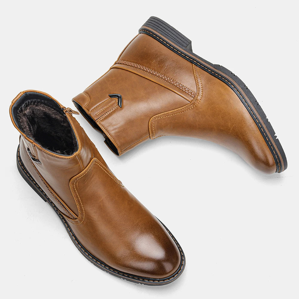 Men Winter Boots Vintage Ankle Warm Men's Winter Shoes #DM5277