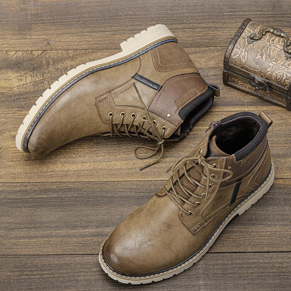 Men's Boots Retro Brushed Ankle Boots Men's Shoes Large Autumn and Winter Men's Boots Walking Shoes Women 2023 Shoes for Men