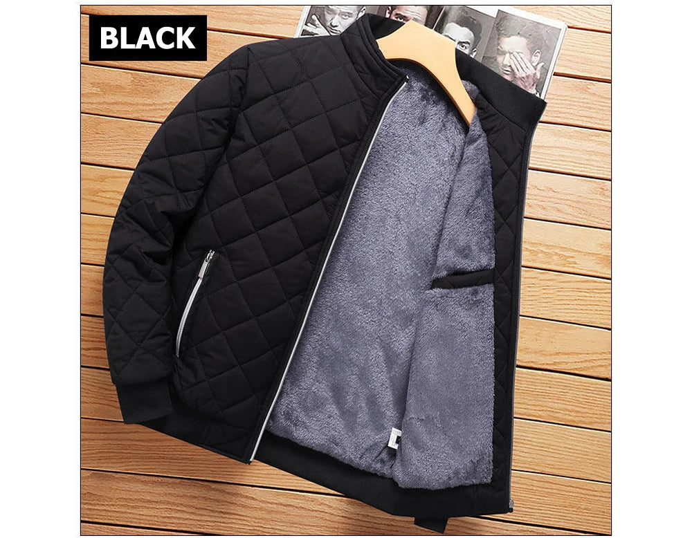 DIMUSI Winter Men's Warm Jacket Fashion Men Thermal Parkas Coats Casual Classic Outwear Fleece Windbreaker Jackets Men Clothing