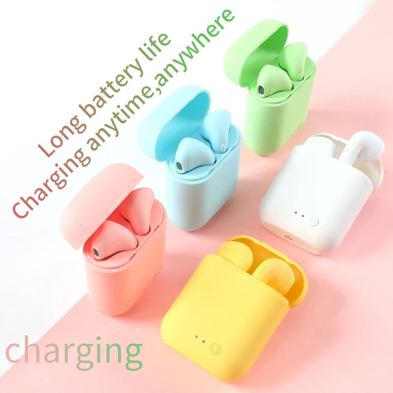 I12 Macaron Bluetooth Headset Matte Sports Binaural Wireless I12tws Bluetooth Headset 5.0