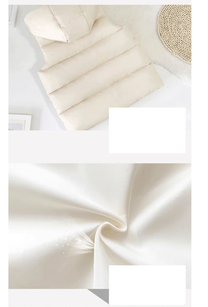 1-12Y Winter Warm Sleeveless Jacket For Children Jacket Thicken Hooded Vest For Boys Girls Kids Waistcoat Coat Insulated Vest