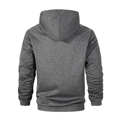 Men's Zip-Up Fleece-Lined Winter Hoodie