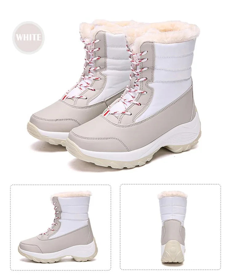 Winter Shoes Waterproof Boots Women Snow Boots Plush Warm Ankle Boots For Women Female Winter Shoes Booties Botas Mujer