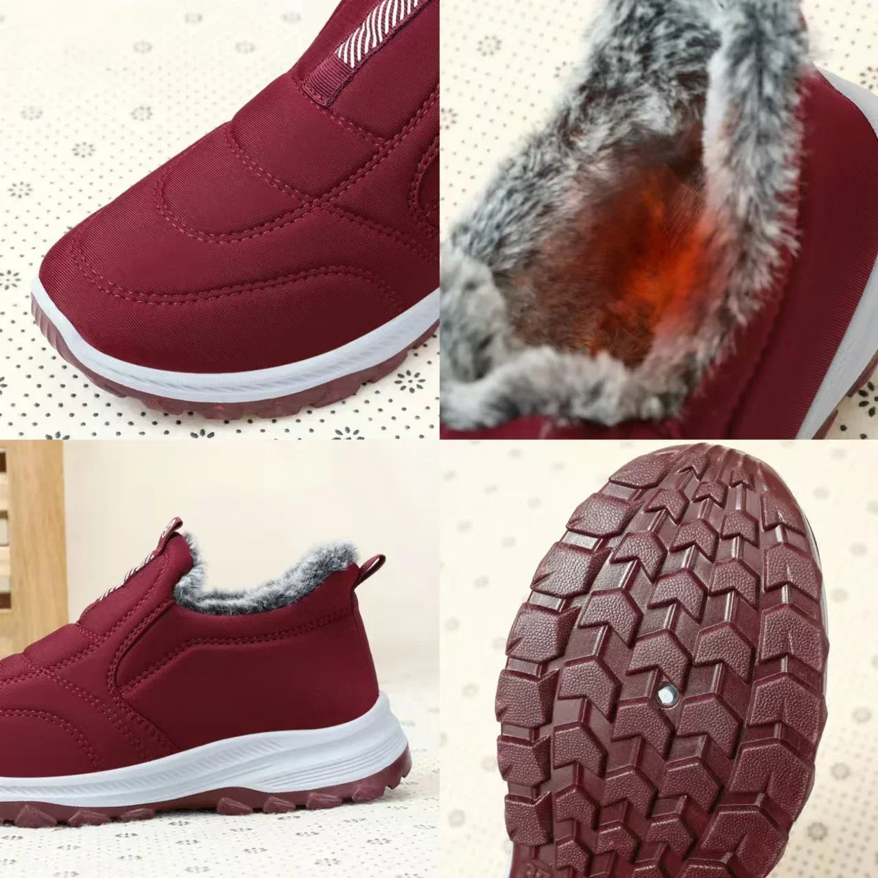 Winter Men Boots Outdoor Snow Boots Warm Lightweight Cotton Boot Non-slip Hiking Walking Shoes Fur Comfortable Women Ankle Boots