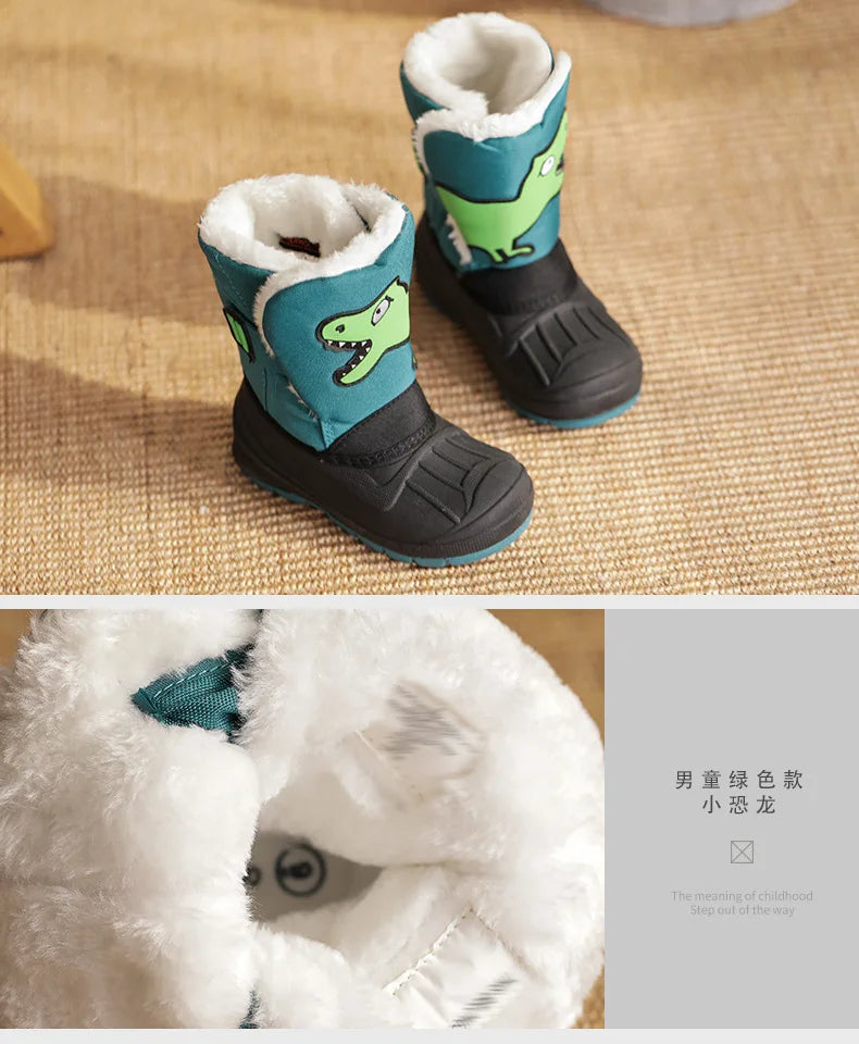 Girls Unicorn Snow Boots Waterproof Slip Resistant Cold Weather Shoes Brand Boy Girls Rubber Boots for Kids Fashion Sneakers