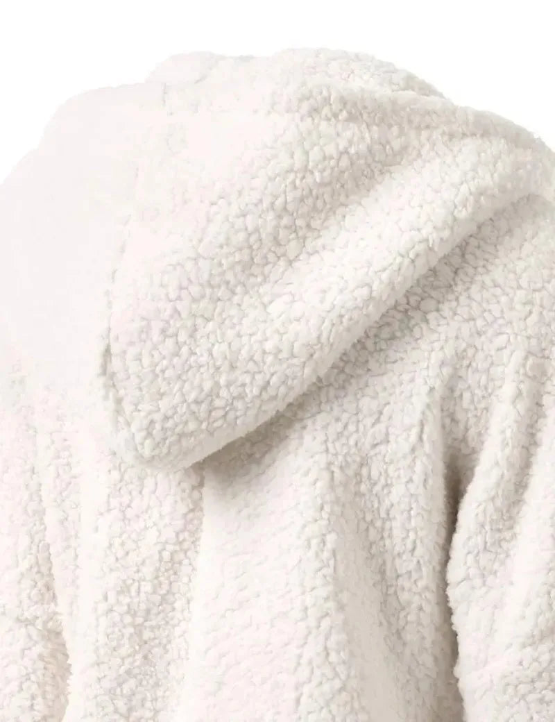 Autumn Winter Warm Jacket Women Hoodie Hooded 2025 Casual Female Hoodies Sweatershirt Zipper Coat Solid Soft Fleece Women Coat