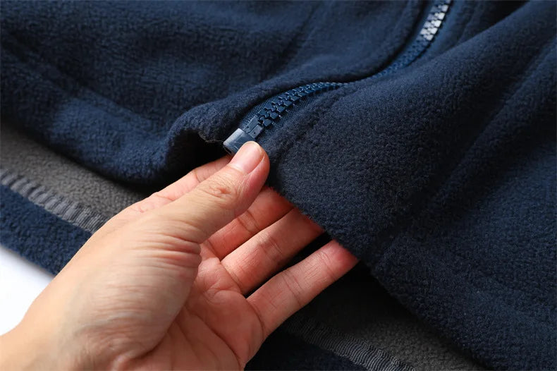 2024 Brand Winter Fleece Jacket Men's Casual Thickened Wool Jacket high quality Design Warm Fashion Hooded Coat Outdoor Ski Suit