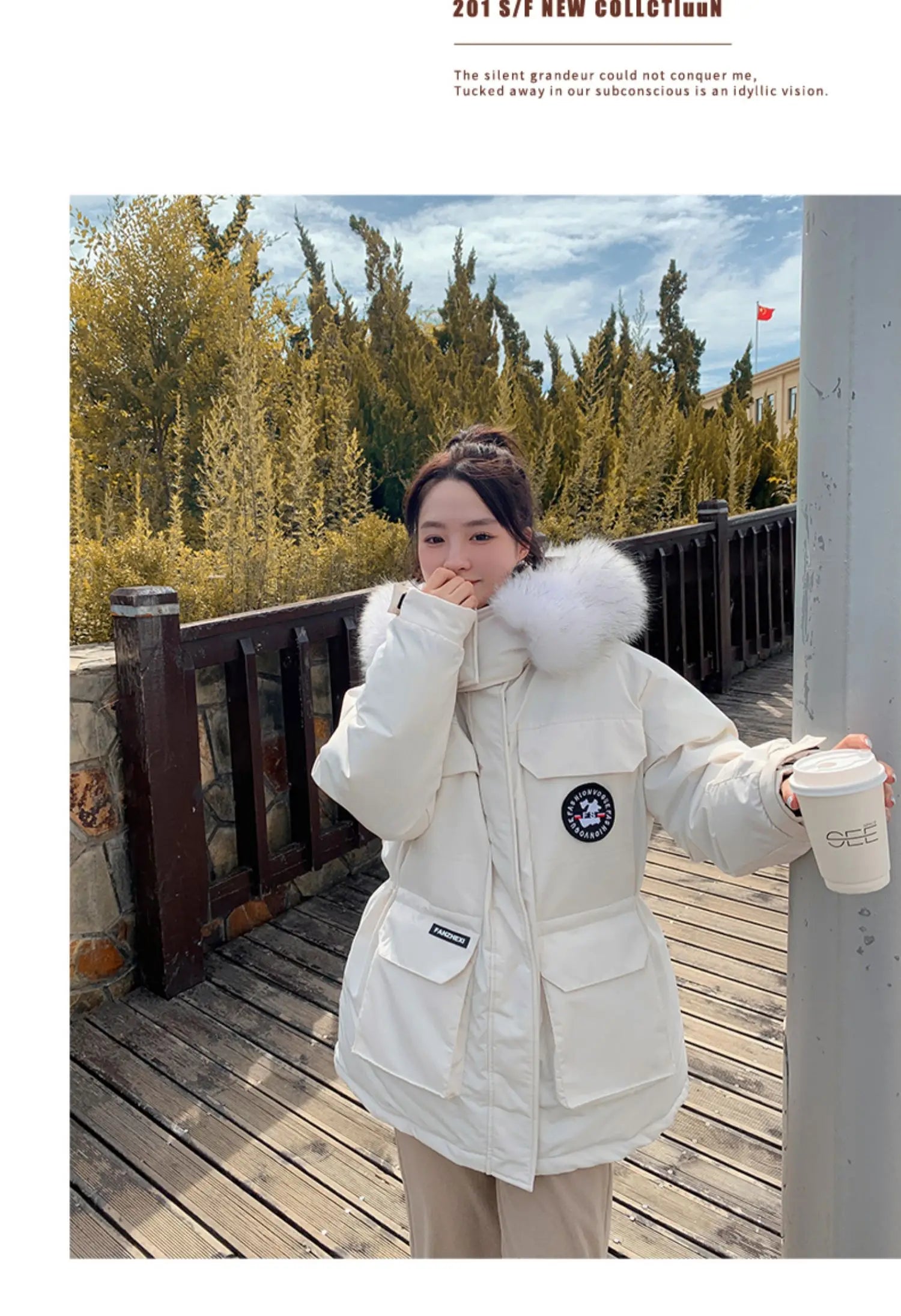 winter new fashion hooded down padded jacket women's thickening winter outdoor snow jacket couple tooling jacket coat