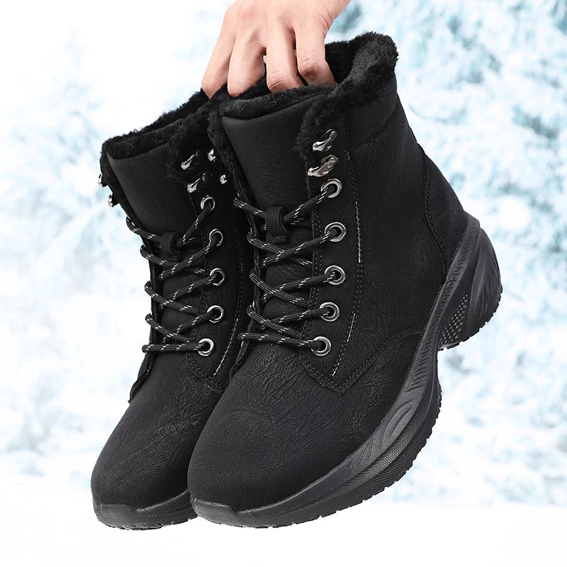 Winter Snow Barefoot Boots for Men Keep Warm Waterproof Winter Shoes Latest 2025 Fashion Design Non Slip Platform Snow Boots Men