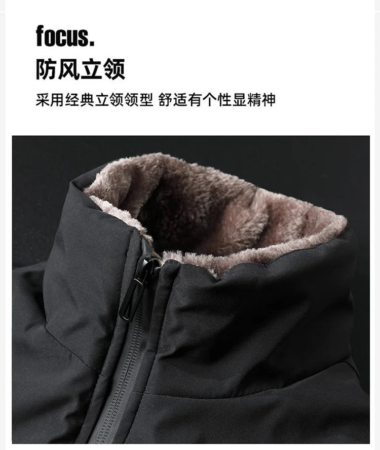 2024 Winter jackets men Fashion Thick Warm Cotton-Padded Jacket Men's Casual Loose style High Quality Large Size coat male 8XL