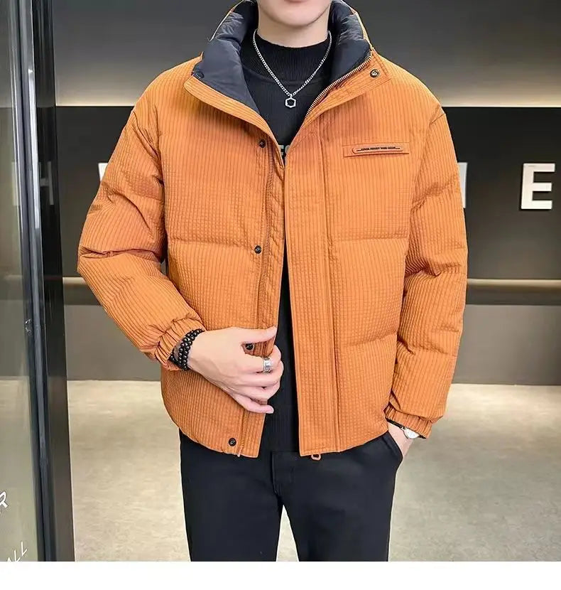 Winter New Shorts high-end White Duck Down Jacket Men Waterproof Casual Outdoor Portable Lightweight Plaid Male Padded Coats